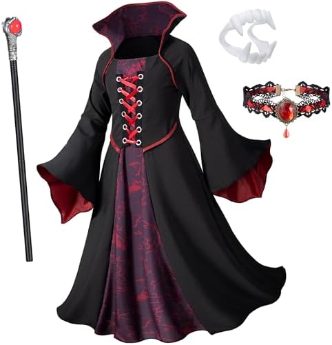 Vampire Costume for Girls 3-12 Years