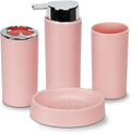 Bathroom Cleaning Set: Mouthwash Cup, Toothbrush Holder, Soap Box, 4-Piece Bathroom Set (C) (B as Shown)