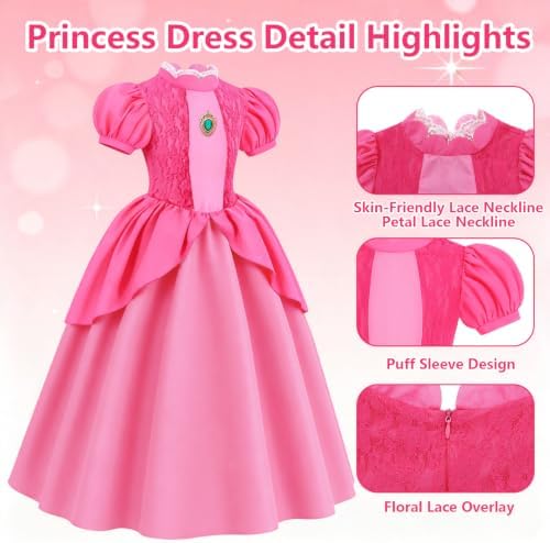 Girls Galaxy Princess Costume Kids Teal Maxi Dress with Accessories Set