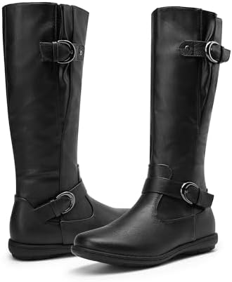 DREAM PAIRS Women's Faux Fur-Lined Knee High Winter Boots Fall Tall Boots