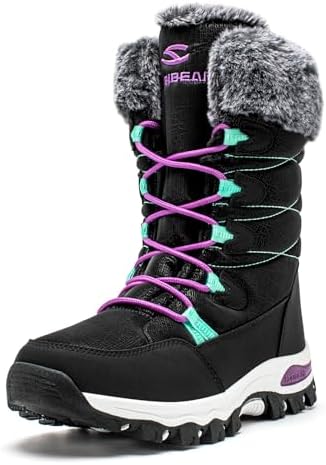 HOBIBEAR Women's Waterproof Winter Snow Boots Lightweight Warm Faux Fur Lined Mid-Calf Booties