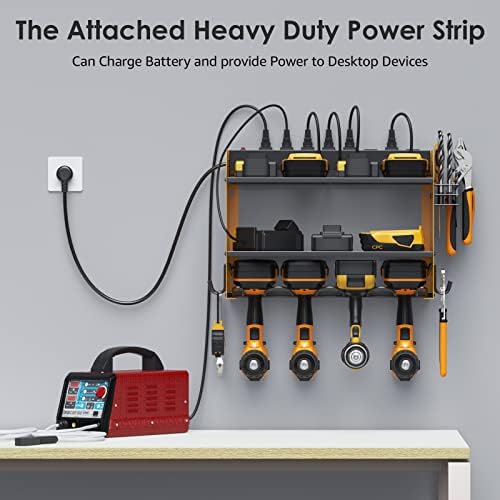 CCCEI Wall Mount Modular Tool Charging Organizer, Yellow, 2 Pack, 3 Tier.