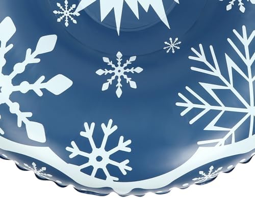 3 Pack Snow Tubes, 40 Inch PVC Ski Circle with Double Anti-Slip Handles Diameter Thickened Heavy Duty Hard Bottom Snow Sled for Family Activities Outdoor Fun