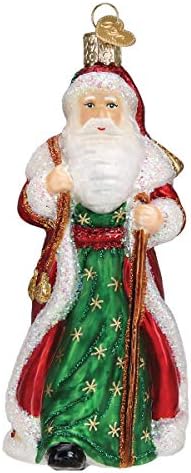Old World Christmas Father Christmas with Bells Tree Ornament
