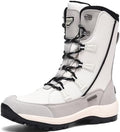 ROCKMARK Mens Winter Mid-Calf Snow Boots Fur Lined Warm Waterproof Slip On Outdoor Athletic Snow Boots