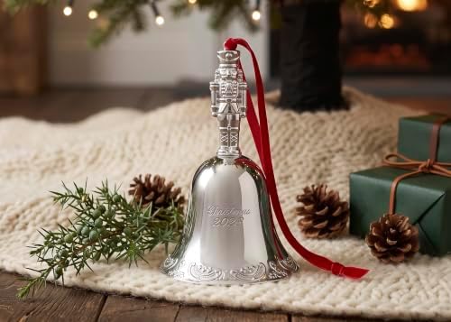 Wallace Silver Plated Christmas Bell Ornament 2026-32nd Edition Grande Baroque Nutcracker