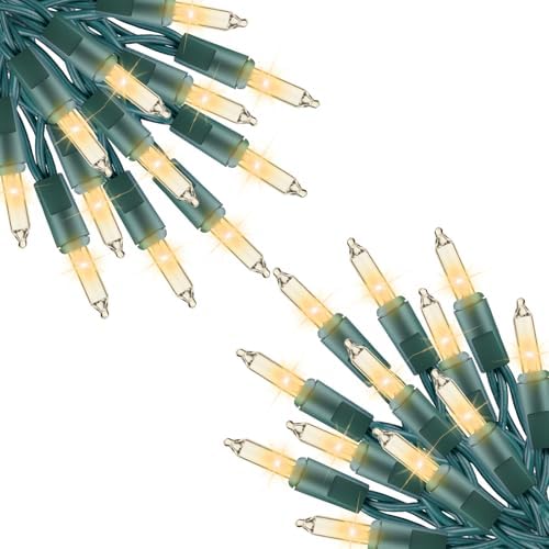 Minetom Clear Christmas Lights 200 Count 40 Feet Bulb Mini Light