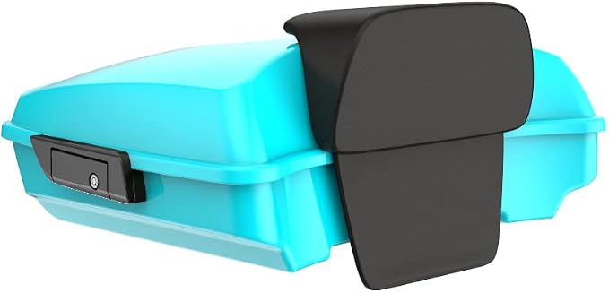 Advanblack Road Glide Tour Trunk Pack Frosted Pearl Razor Tour Trunk Pack Backrest Pad for '97-'25 Harley Touring Road King Street Glide Electra Glide CVO models