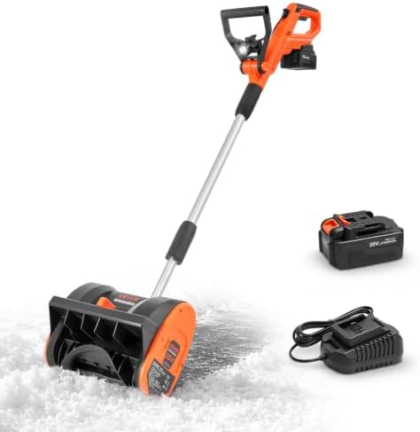 VEVOR Electric Snow Shovel 20V 12" Battery-Powered Cordless Snow Blower