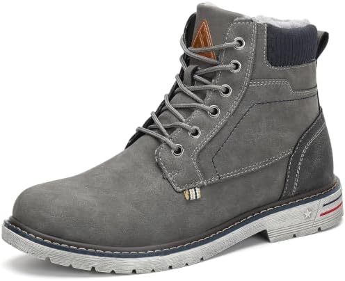 Mishansha Men's Waterproof Snow Boots, Insulated Winter Hiking Boots