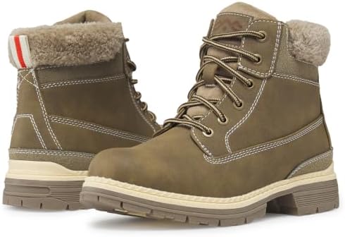 COTTIMO Womens Snow Hiking Winter Boots Casual Fur Lined Fashion Boots