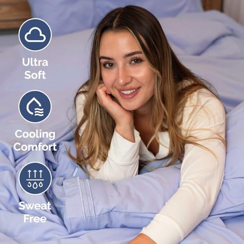 Short Queen Size 4 Piece Bed Sheet Set - RV Short Queen Sheets - Lavender