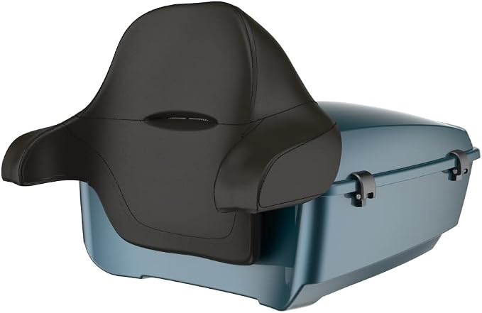Advanblack Road Glide Tour Trunk Pack Spruce King Tour Trunk Pack Luggage +Wrap-Around Backrest Pad for '97-'25 Harley Touring Road King Street Glide Electra Glide CVO models