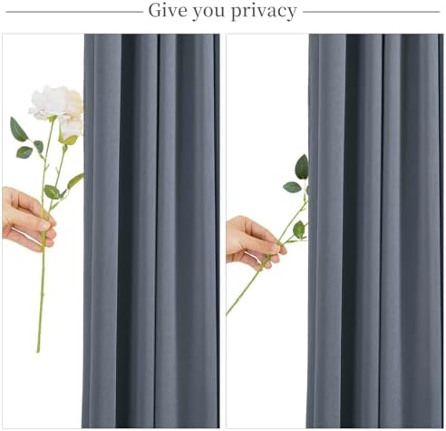 4 Panels Charcoal Backdrop Curtain for Parties Wedding Wrinkle Free Silver Grey Photo Curtains Backdrop Drapes Fabric Decoration for Birthday Party Baby Shower 20ft(W) x 10ft(H)