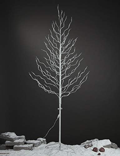 Lightshare Twisted 6FT Warm White Star Light Christmas Tree, White