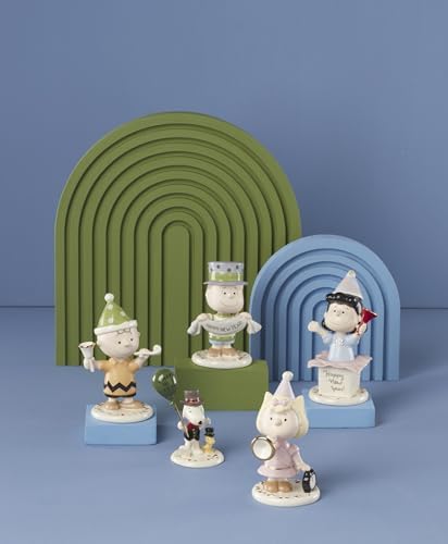 Lenox 866598 Peanuts 5-Piece Happy New Year Figurine Set by, Decorations, Indoor Decor, Collectible Figures