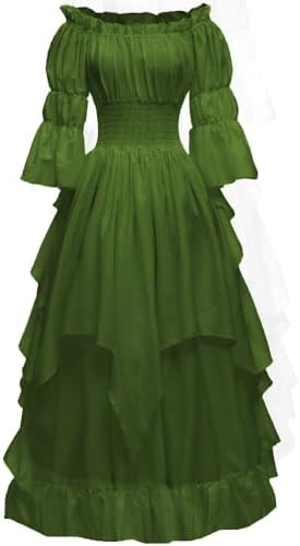 Women's Gothic Witch Dress Medieval Renaissance Costume Victorian Dress