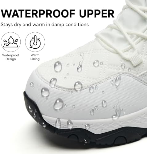 Snow Boots for Women Waterproof Mid-Calf Booties Winter Hiking Boot Durable Warm Winter Outdoor Footwear Fur Lined Boot Non-Slip Climbing Shoes