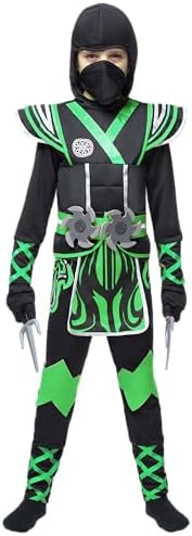 Spooktacular Creations Kids Ninja Costume, Child Boy Ninja Outfit Set, Halloween Costume for Toddler Themed Dress Up Party