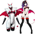 KORURACLUB Succubus Costume PU Devil Cosplay Lingerie Set