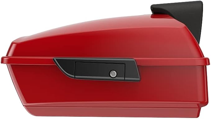 Advanblack Road Glide Tour Trunk Pack Billiard Red Chopped Tour Trunk Pack Backrest Pad for '97-'25 Harley Touring Road King Street Glide Electra Glide CVO models