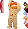 Big Mouth Monster Onesie Silly Monster Onesie Plush Onesie Pajamas Cozy Home Loungewear (No Shoes Included)