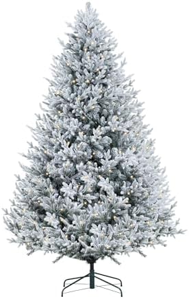 Naomi Home 6.5ft Frosted Christmas Tree with Lights