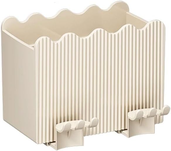 Toothbrush Rack Bathroom Cream Toothbrush Holder Wall-Mounted Toothbrush Holder Two-Person Three-Person Toothpaste Storage Rack Bathroom Toothbrush Holder(S14.8cm)