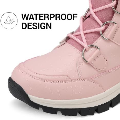 DREAM PAIRS Women's Waterproof Mid Calf Snow Boots