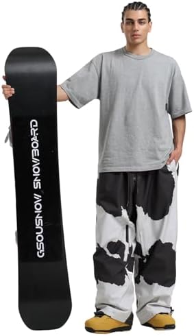 GSOU SNOW Mens Womens Snow Pants Baggy Snowboard Ski Pants 15K Waterproof