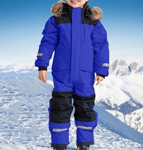 YRAETENM Snow Suit for Kids Boys Girls One Piece Snowsuit Girls and Boys Waterproof Insulated Winter Jumpsuit Coveralls