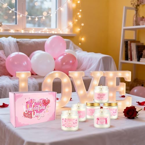 12 Pack Valentines Scented Candles,3.5oz Romantic Candle Gifts
