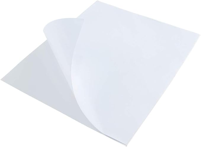 L LIKED 50 Full Sheet Self Adhesive Sticker Paper 8.5 x 11 Inches, Address Labels for Laser & Inkjet Printing (50 Sheets)