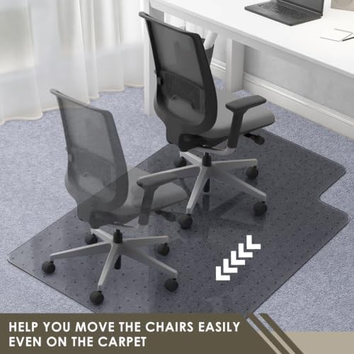 Azadx Heavy Duty Office Chair Mat for Carpet 36" x 48" Hard Material