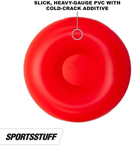 Sportsstuff Inflatable Snow Sled with Handles - 48" Single/78 Double - Snow Sleds for Kids - Multiple Sizes & Designs