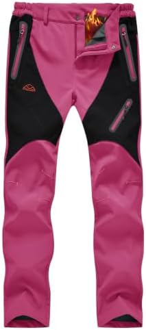 YSENTO Women's Hiking Pants Fleece Lined Winter Waterproof Insulated Snow Ski Work