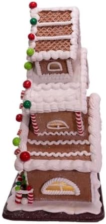 Kurt S. Adler 13-Inch Gingerbread Cookie 3-Layered LED House (GBJ0016)