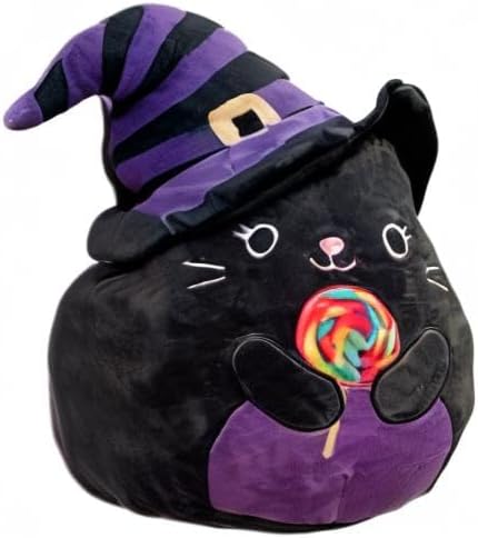 Squishmallows 12" Autumn Black cat with Lollypop