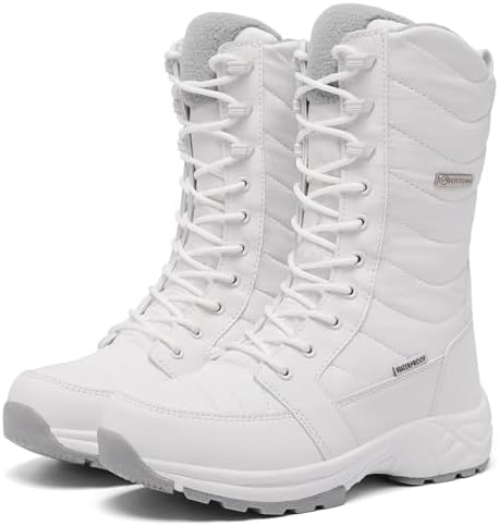 FW FRAN WILLOR Women's Waterproof Winter Snow Boots Warm Comfortable with Side Zipper - 2026 Fashion Lightweight Hiking boots for Cold Weather Insulated Mid Calf Military Booties