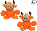 MIGHTY® 2 Pack Microfiber Medium Bull Dog Toys | Ultra Durable Plush Toy with Multiple Layers & Reinforced Seams , Washable and Floats , Mighty® Construction