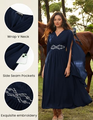 Scarlet Darkness Women's Renaissance Costume V Neck Medieval Fairy Dresses