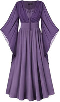 Scarlet Darkness Renaissance Costume Women Pirate Medieval Maxi Dress