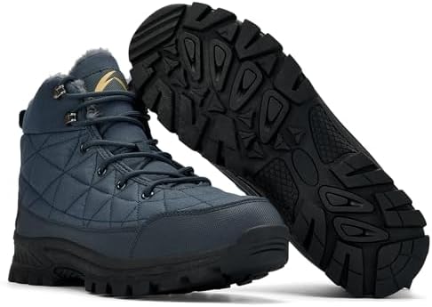 UPSOLO Men's Winter Warm Snow Work Boots