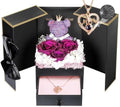 ADDWel Meaningful Gifts for Mom from Daughter Son, Preserved Purple Rose Gift Box with MOM Necklace, I Love You Necklace in 100 Languages, Mother’s Day Birthday Gifts for Mom