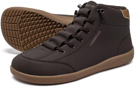 HOBIBEAR Snow Boots for Women Winter Barefoot Shoes Wide Width Mid Top Outdoor Walking Boots for Men