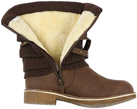 DREAM PAIRS Women's Mid Calf Fashion Winter Snow Boots