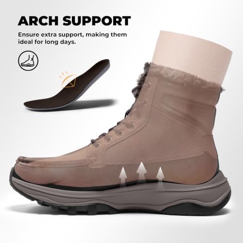 Coostar Snow Boots for Men Moc Toe Casual Winter Boots Lightweight