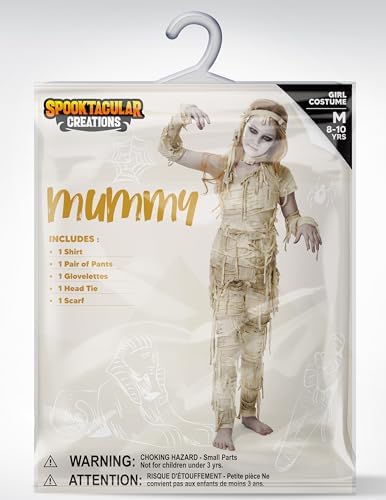Spooktacular Creations Halloween Mummy Costume for Kids, Mummy Costume for Girls, Halloween Role Play & Dress Up