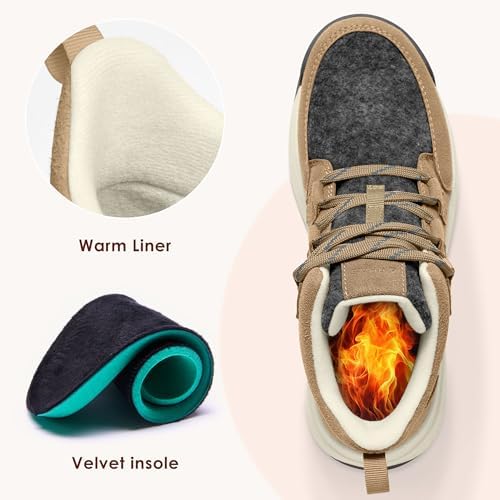 AIRHAS Women's Winter Warm Snow Boots for Women Comfortable Water-Resistant Womens Ankle Boots Fashion Booties