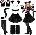 Haull 7 Pcs Halloween Cat Costume Accessories Girl Kid